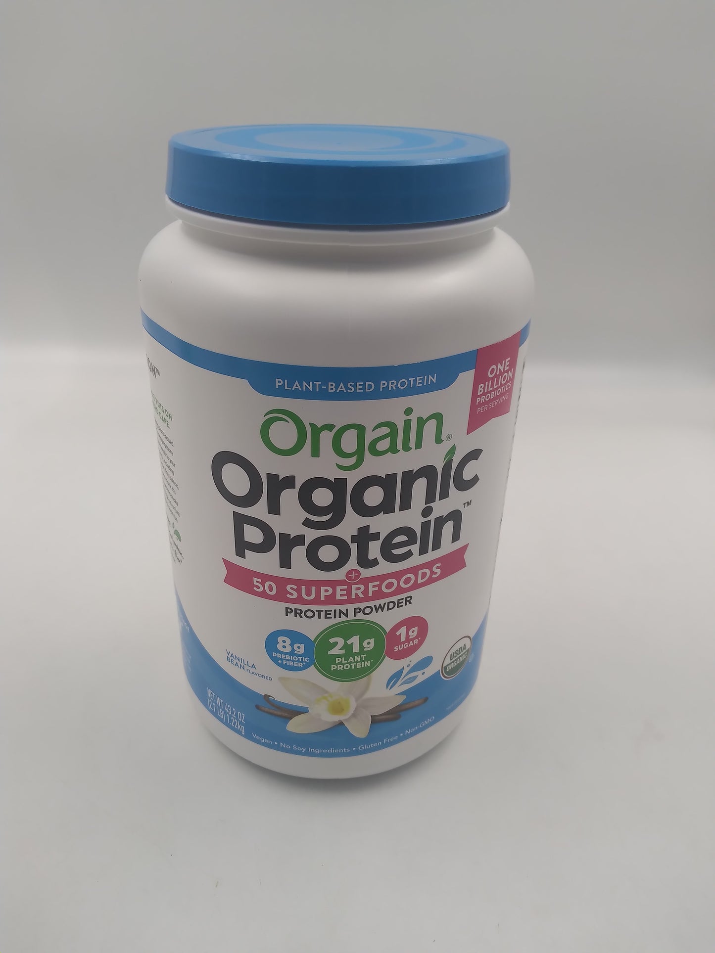 Orgain ORGANIC Plant-based Protein Powder with 50 superfoods Vanilla Bean Flavor 1.22kg