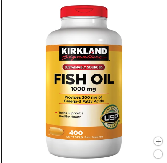 KIRKLAND FISH OIL 1000 MG 400 SOFTGELS
