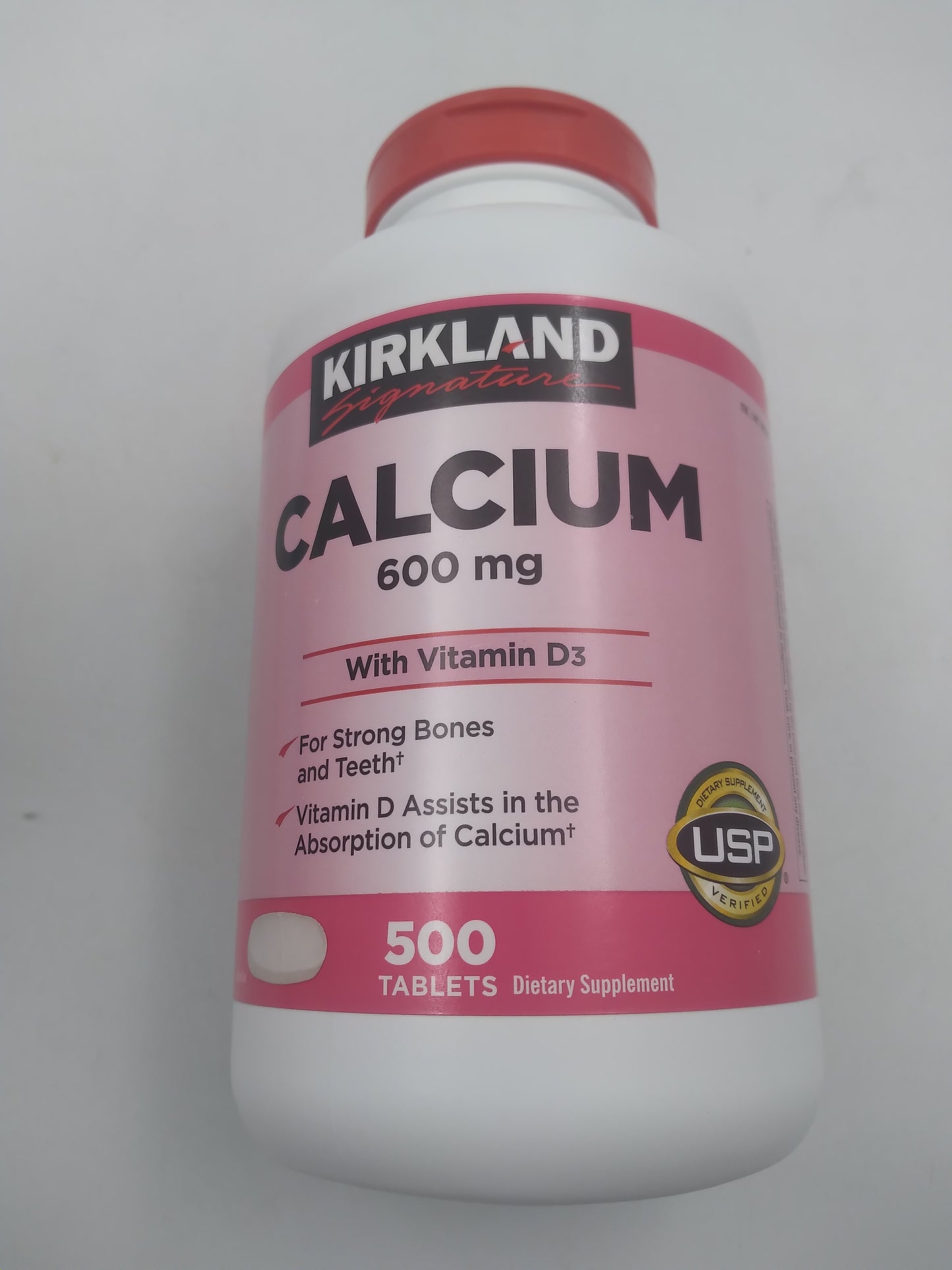 Kirkland Signature Calcium 600mg with Vitamin D3 500 tablets