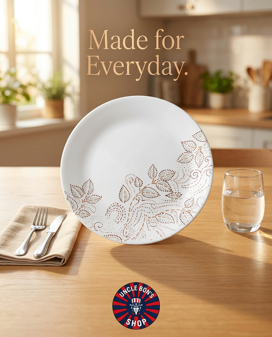 Corelle Vitrelle Leaf Stitch Dinner Plate 26cm (10.25in) diameter