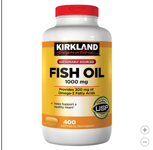 KIRKLAND FISH OIL 1000 MG 400 SOFTGELS