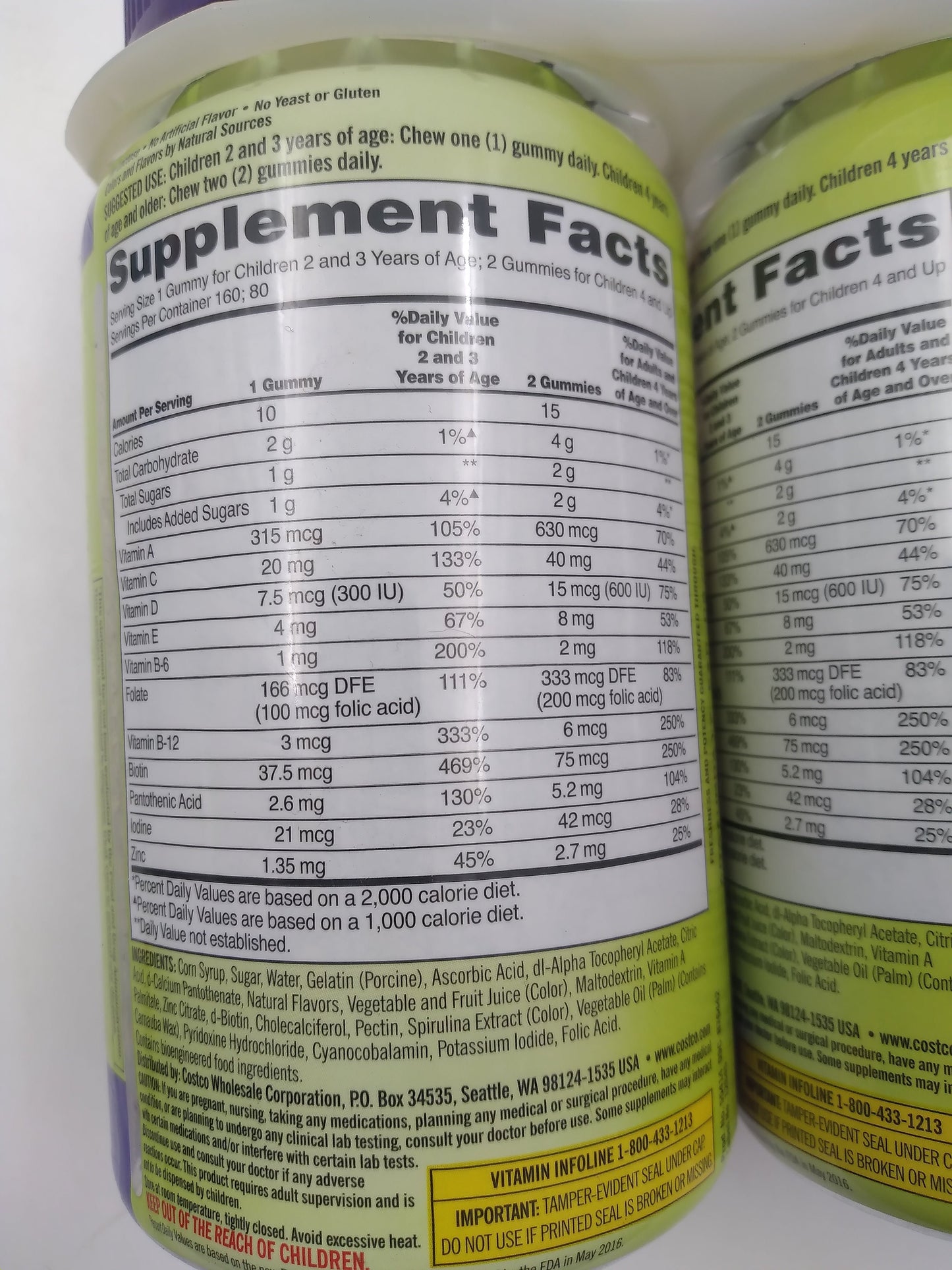 Kirkland Signature Children's Daily Multivitamin Gummies Single Pack