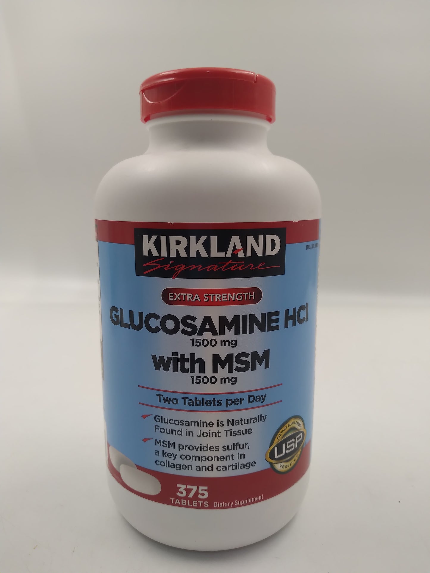 Kirkland Signature Glucosamine HCI 1500mg with MSM 1500mg 375 tablets