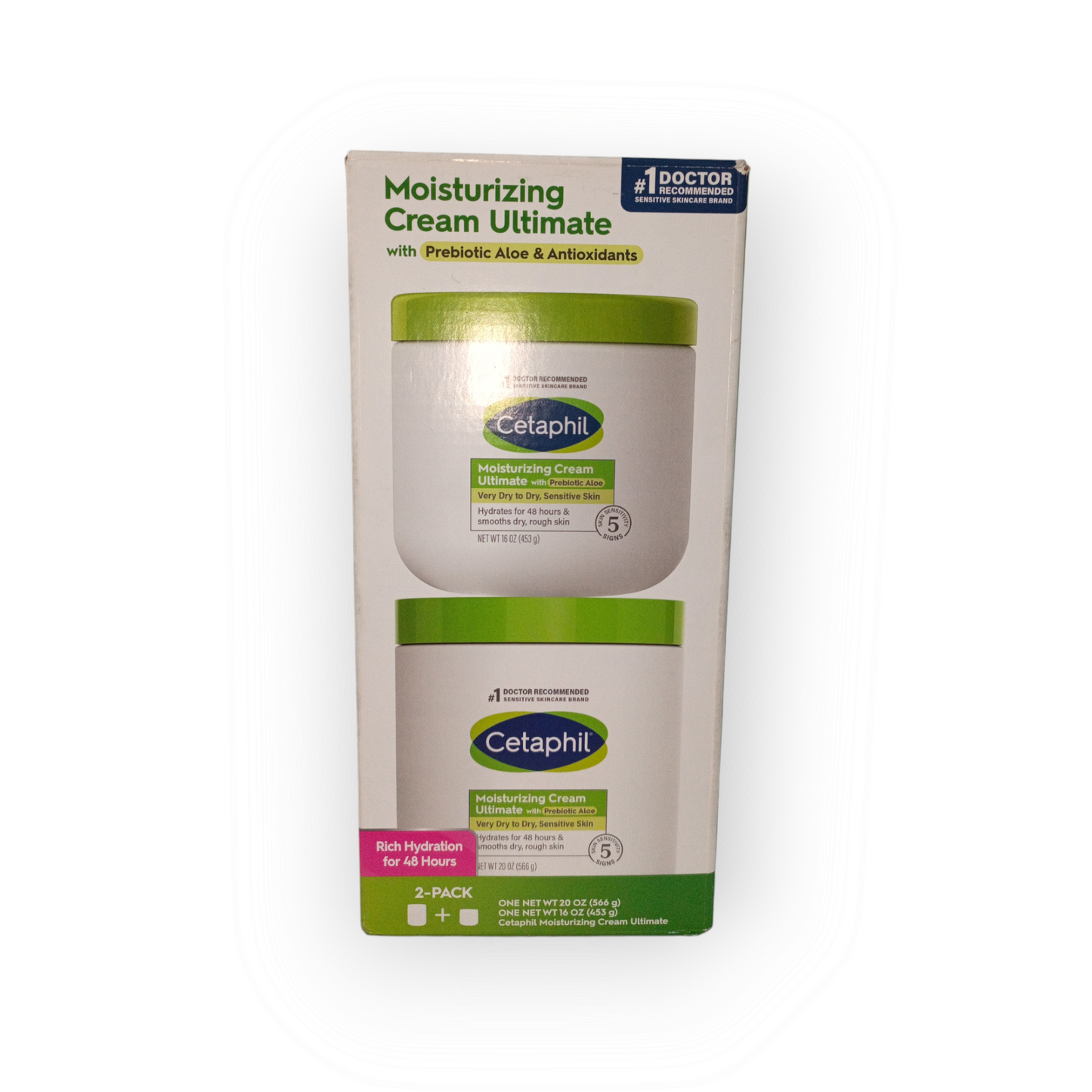 Cetaphil Moisturizing Cream Ultimate with Prebiotic Aloe & Antioxidants 2pack authentic from USA🇱🇷