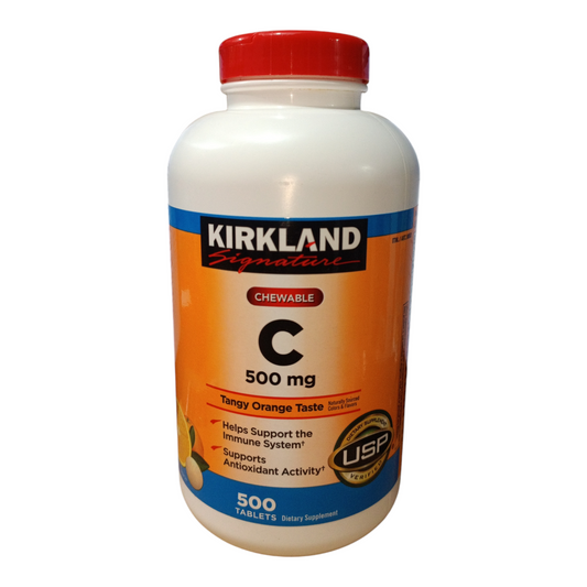 Kirkland Signature Chewable Vitamin C 500 mg (500 Tablets) FDA Registered