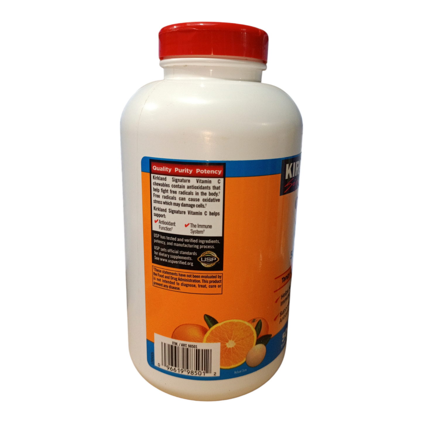 Kirkland Signature Chewable Vitamin C 500 mg (500 Tablets) FDA Registered